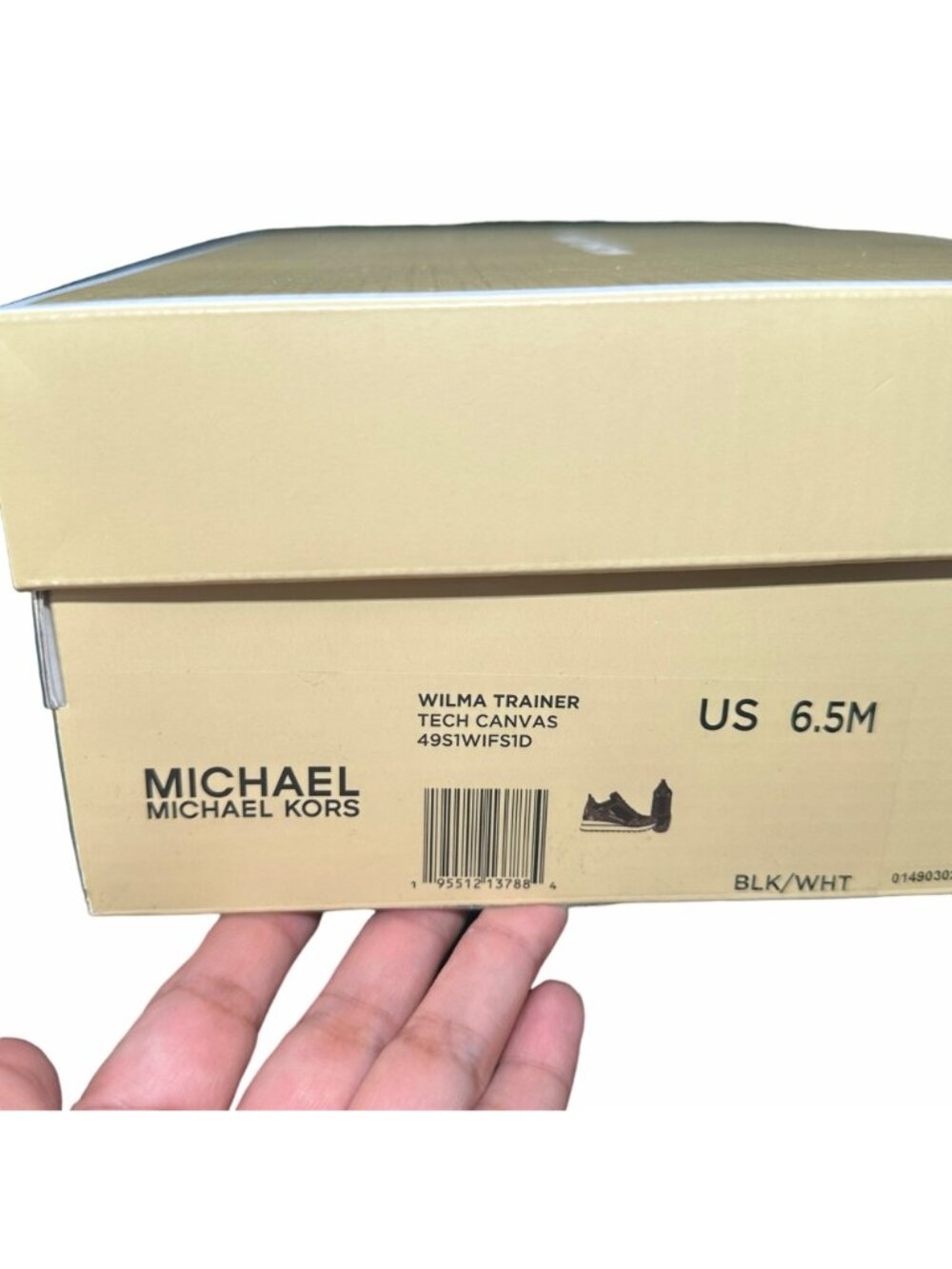 ❤️MICHAEL KORS WILMA Trainer Sneaker 6.5 Womens Shoes Black Monogram MK Logo New - Picture 10 of 11